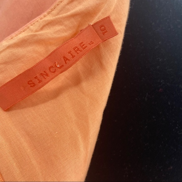 Sinclair 10 Tangerine Orange Sleeveless Dress - Picture 7 of 9